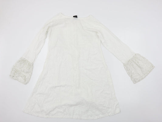 SJ Collection  Womens White   A-Line  Size M