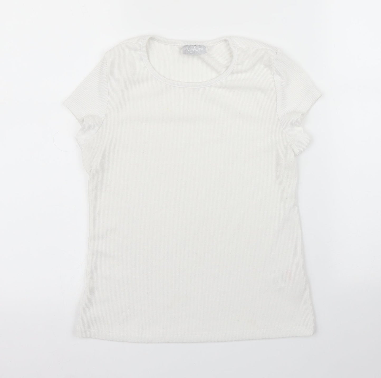 Matalan Girls White   Basic T-Shirt Size 11 Years