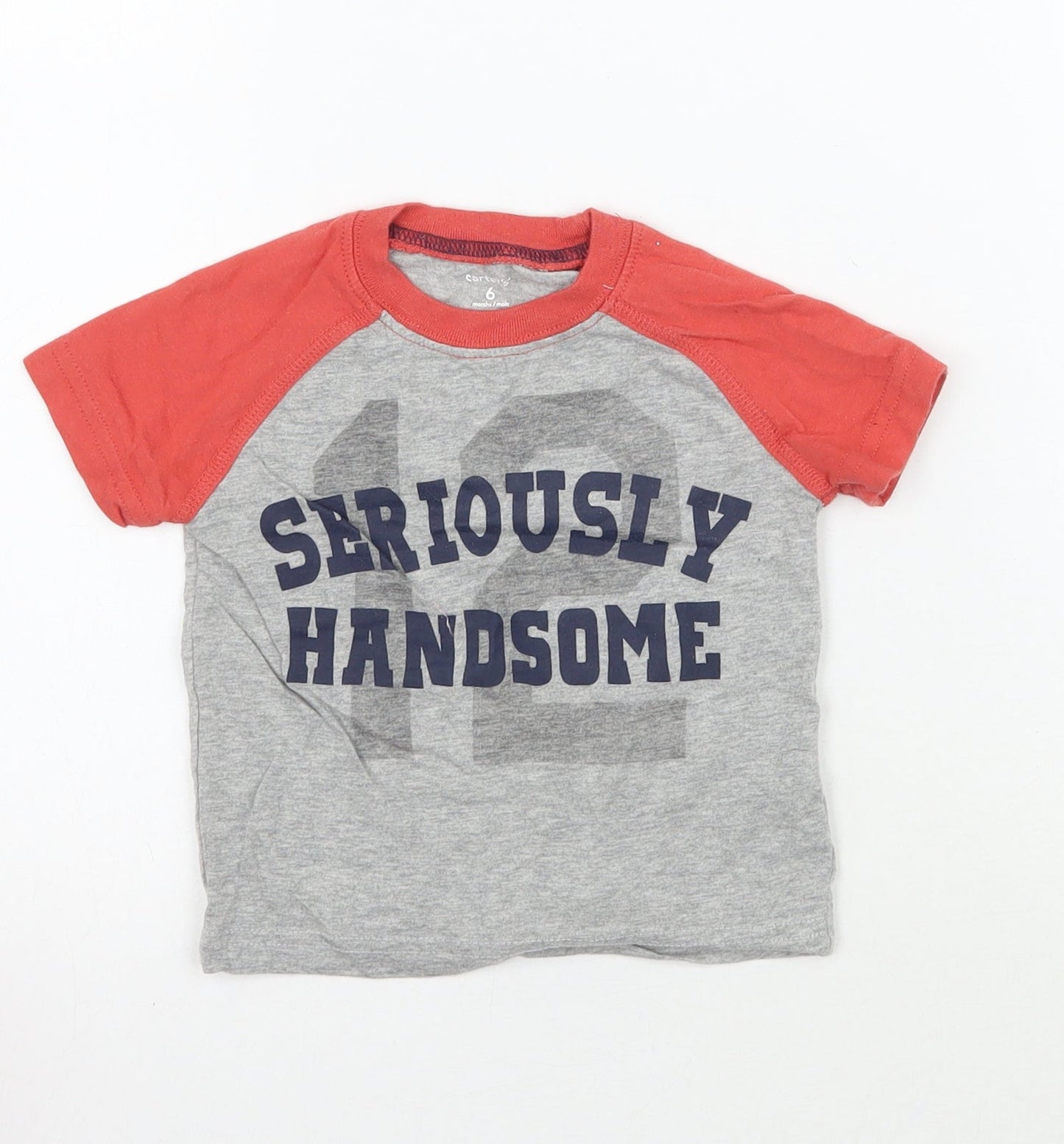 carters Boys Grey   Basic T-Shirt Size 3-6 Months