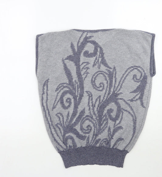 Emreco Womens Blue Floral  Pullover Jumper One Size