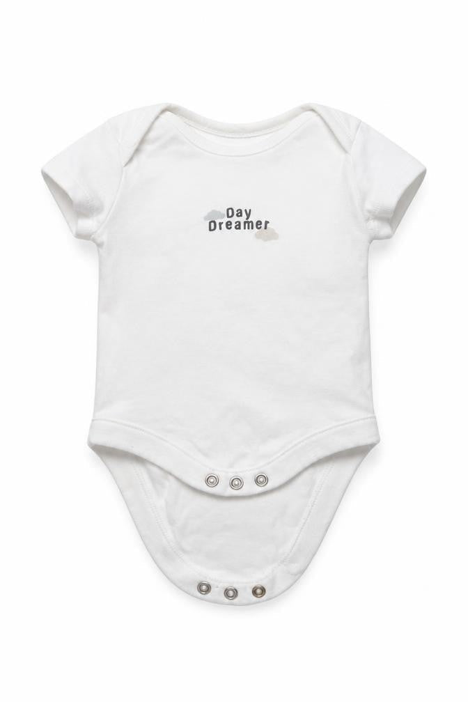 F&F Baby White   Babygrow One-Piece Size 0-3 Months  - Day dreamer