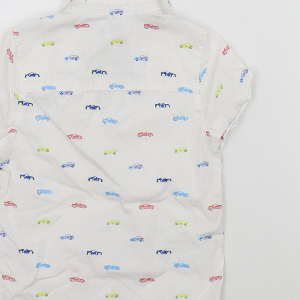 F&F Baby White Geometric  Basic Button-Up Size 12-18 Months