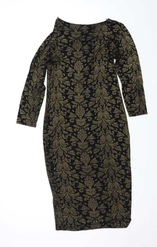 Select Womens Multicoloured Paisley  Bodycon  Size 12