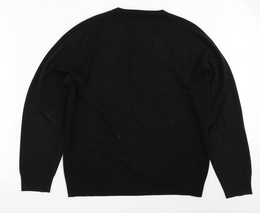 Marks and Spencer Mens Black   Pullover Jumper Size L