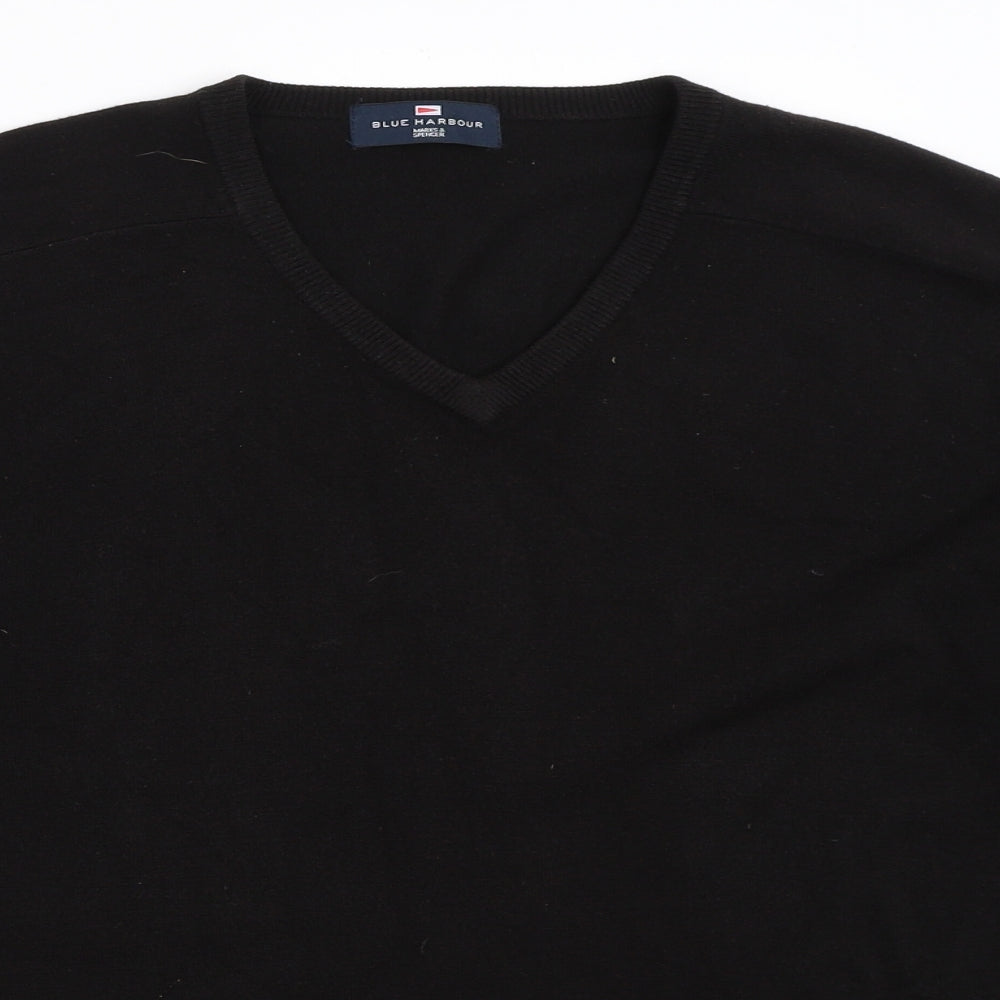 Marks and Spencer Mens Black   Pullover Jumper Size L