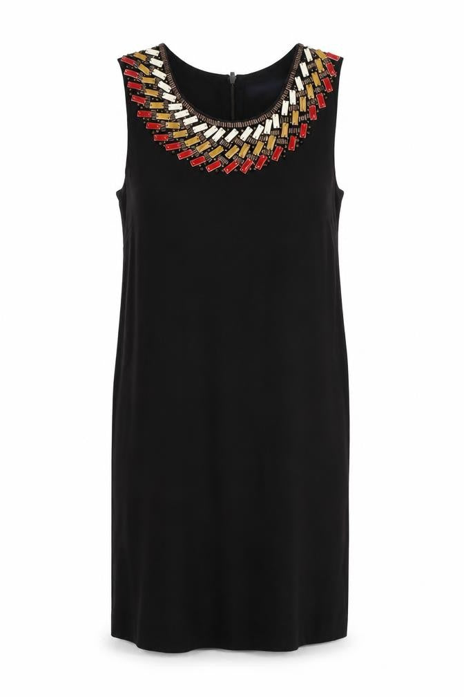 French Connection Womens Black   A-Line  Size S  - Embellished Collar