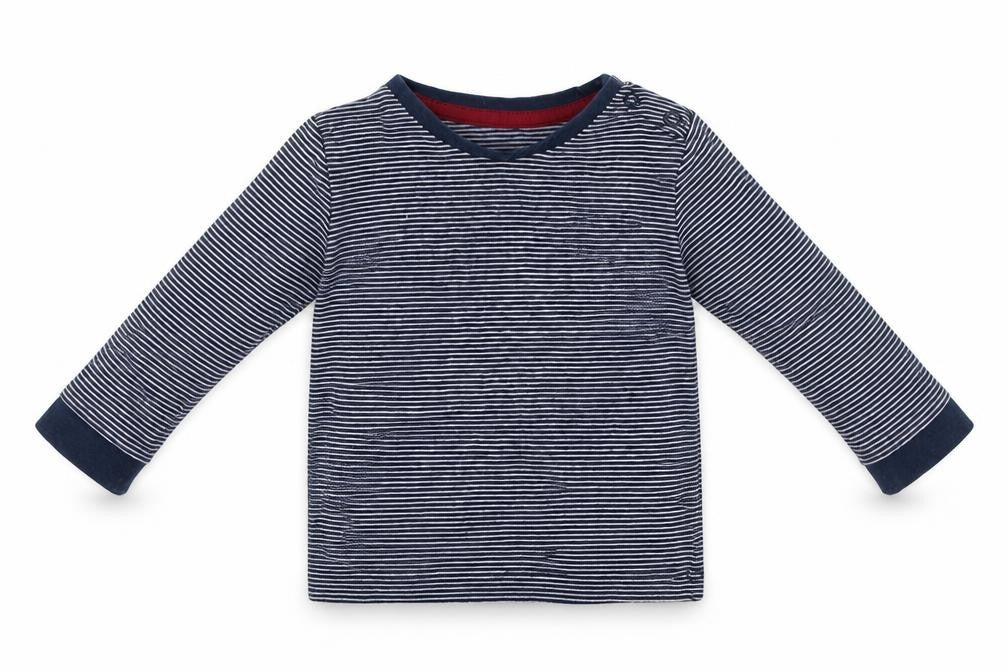 George Baby Blue Striped  Basic Polo Size 6-9 Months