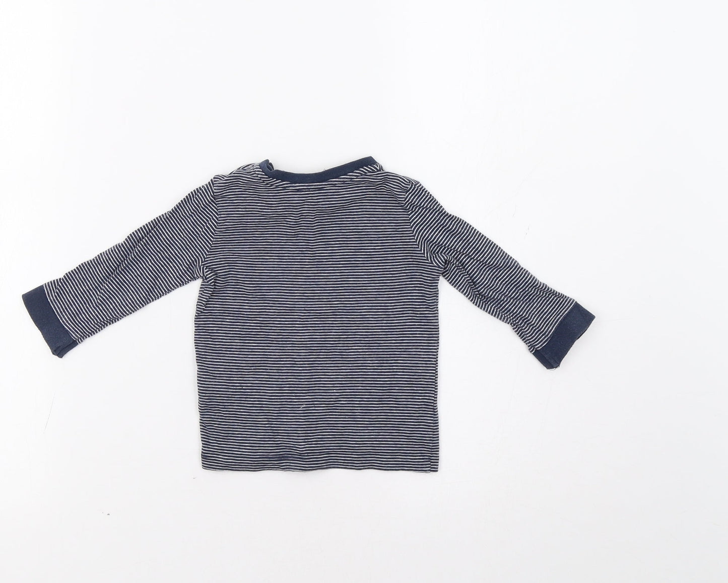 George Baby Blue Striped  Basic Polo Size 6-9 Months