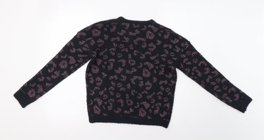 Primark Girls Blue Animal Print  Pullover Jumper Size 11-12 Years