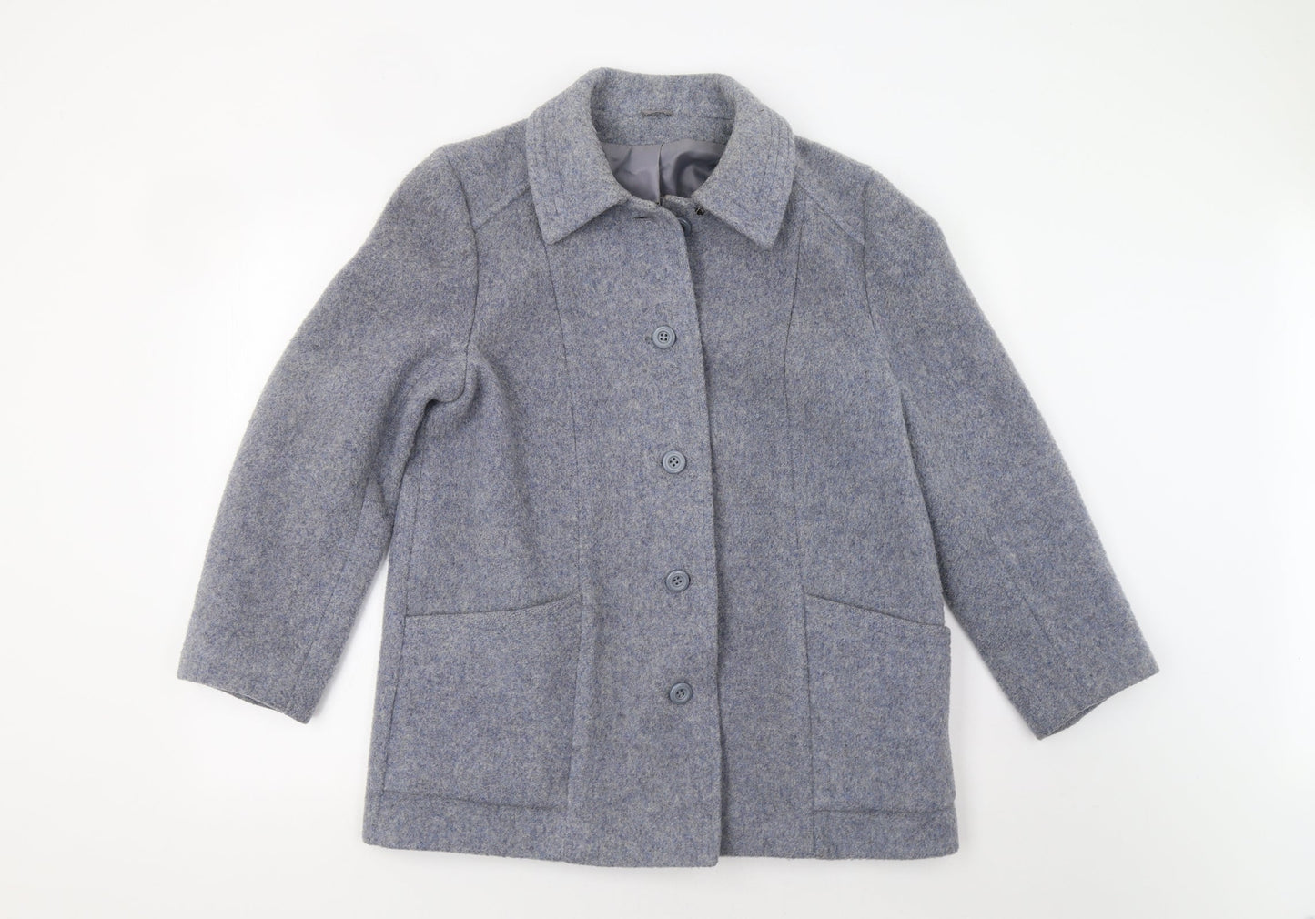 Littlewoods Womens Blue   Pea Coat Coat Size 14
