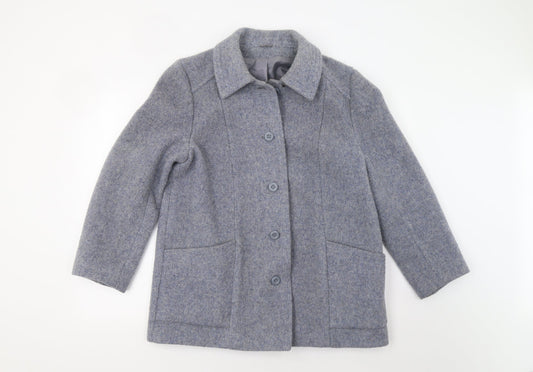 Littlewoods Womens Blue   Pea Coat Coat Size 14