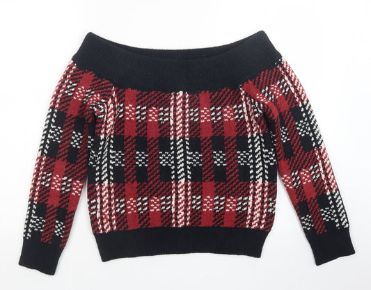 FOREVER 21 Womens Multicoloured Plaid  Pullover Jumper Size S