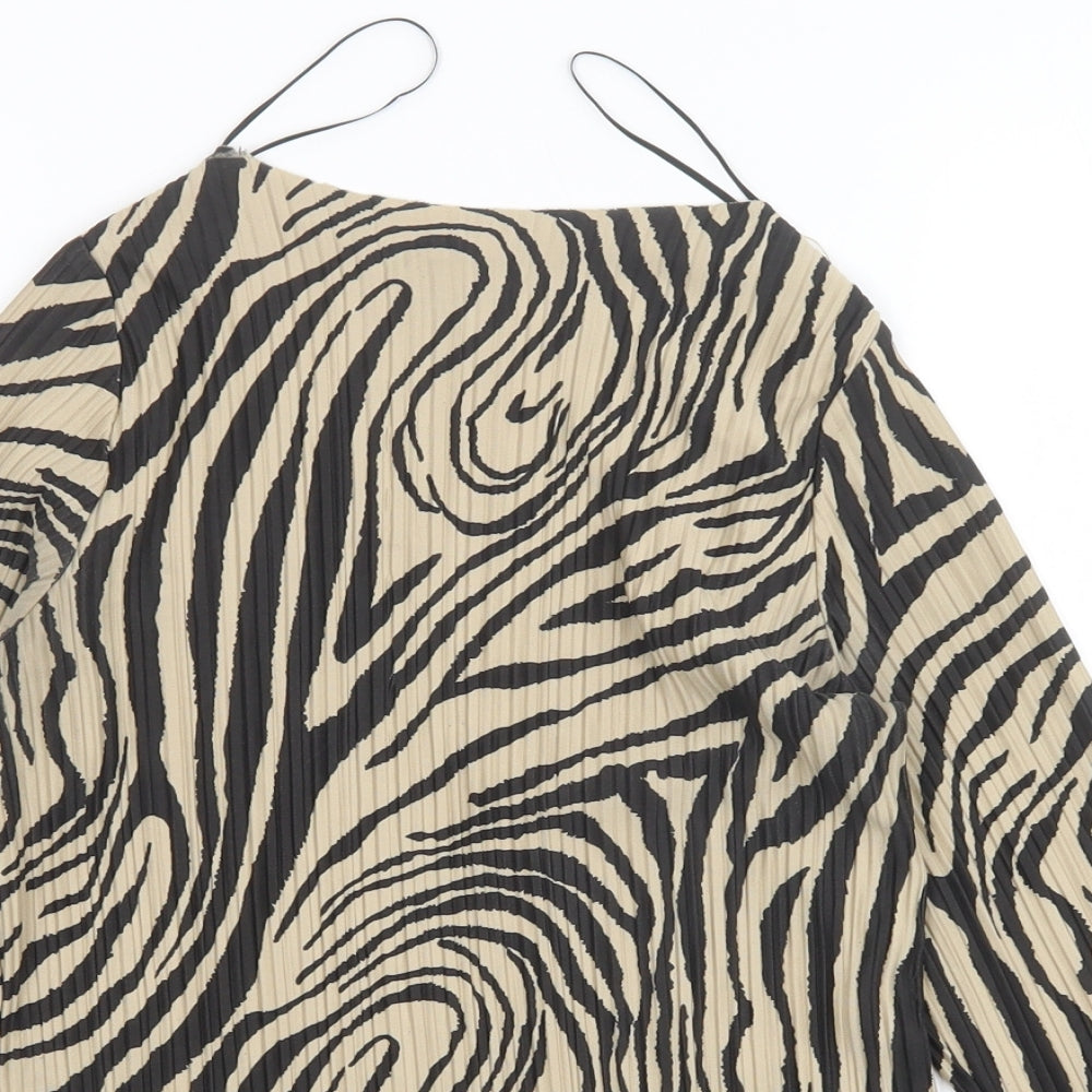 River Island Womens Multicoloured Animal Print  Basic Blouse Size 4