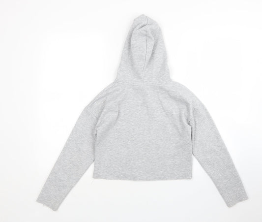 Candy Couture Girls Grey   Pullover Hoodie Size 11 Years  - Cropped