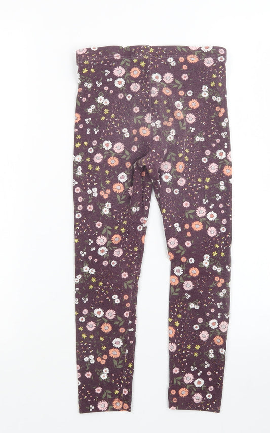 Real Kids Girls Multicoloured Floral  Sweatpants Trousers Size 7-8 Years - Leggings