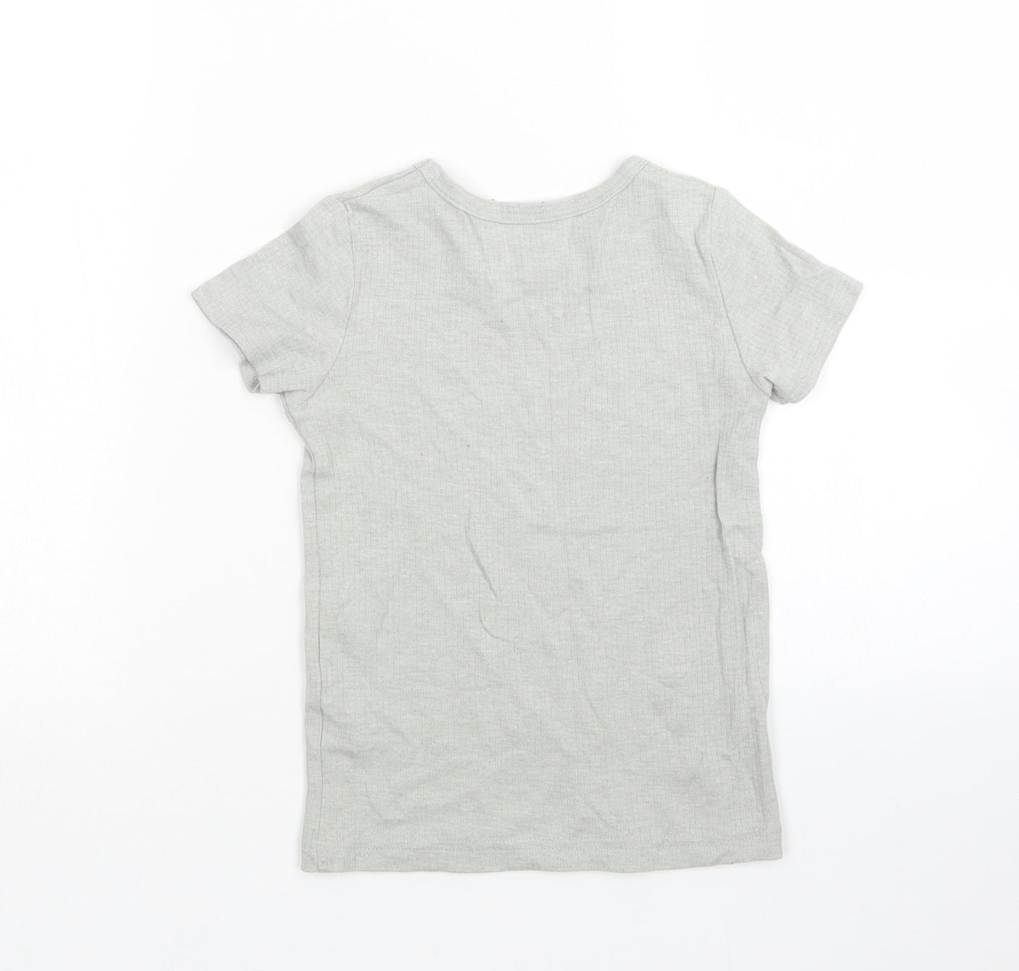 Primark Girls Grey   Basic T-Shirt Size 6-7 Years