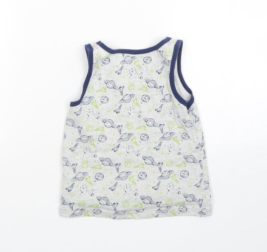 Primark Boys Multicoloured   Basic Tank Size 5-6 Years  - Space
