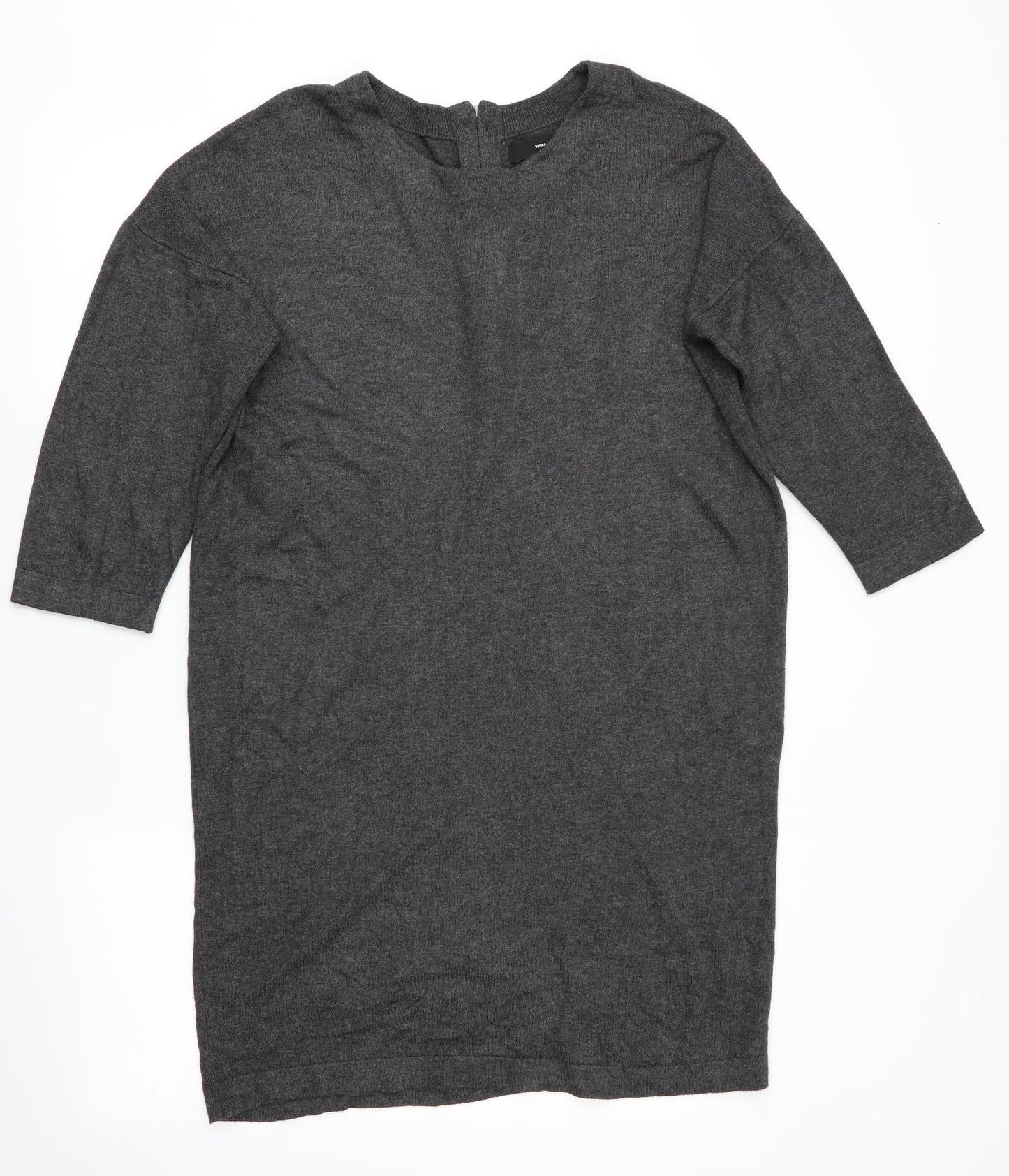VERO MODA Womens Grey   Jumper Dress  Size L  - Back Zip
