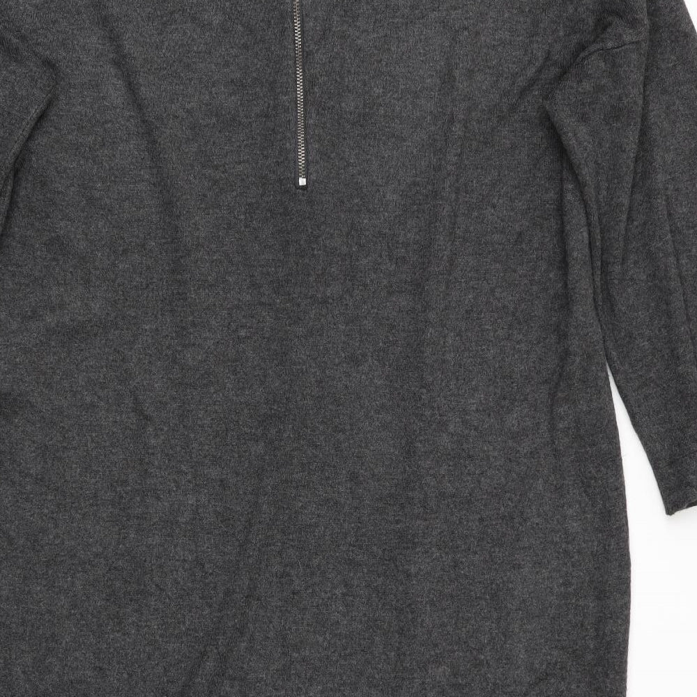 VERO MODA Womens Grey   Jumper Dress  Size L  - Back Zip