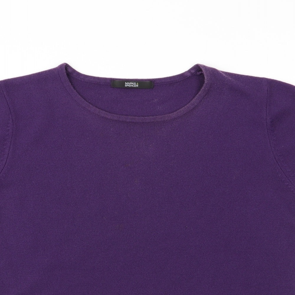 Marks and Spencer Womens Purple   Pullover Jumper Size 8