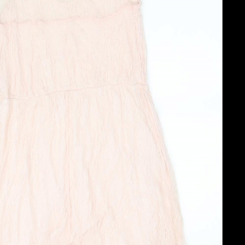 Zara Womens Pink Floral  A-Line  Size M