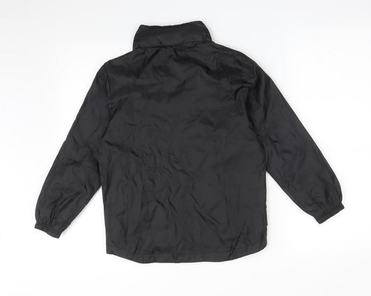 Stanno Boys Black   Overcoat Coat Size 8 Years