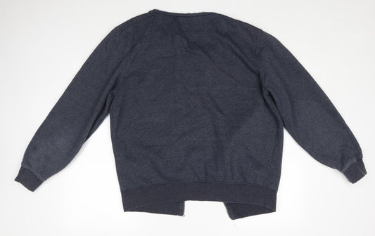 Matalan Mens Blue   Full Zip Sweatshirt Size L