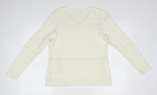 Damart Womens Ivory   Pullover Jumper Size 14