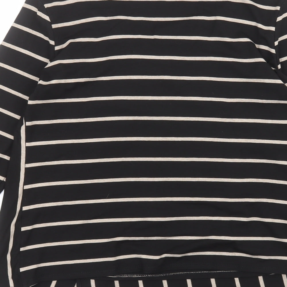 Country Club Womens Blue Striped  Basic T-Shirt Size M