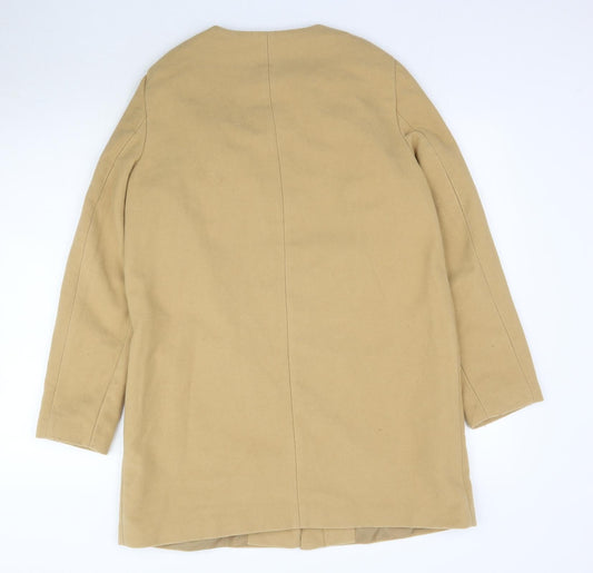 Dorothy Perkins Womens Beige   Overcoat Coat Size 12