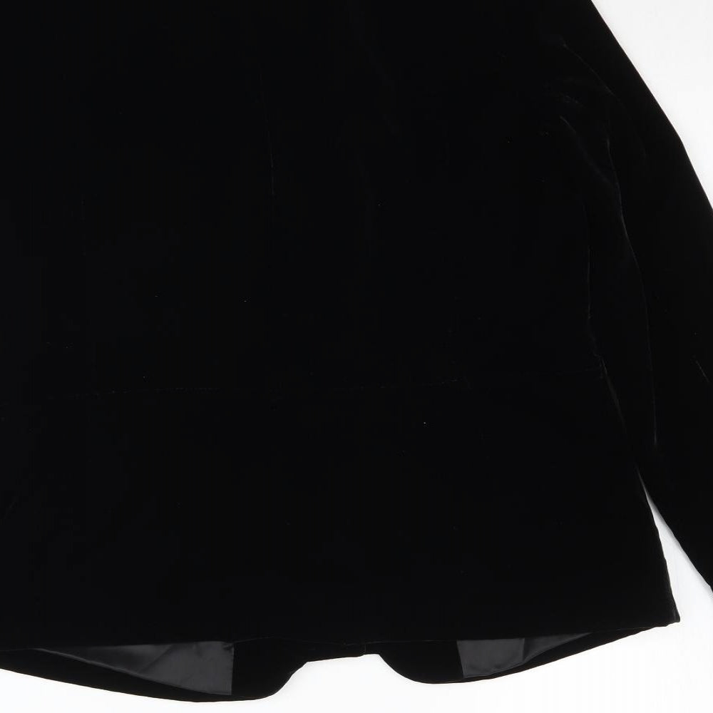 NEXT Womens Black  Velour Jacket  Size 10
