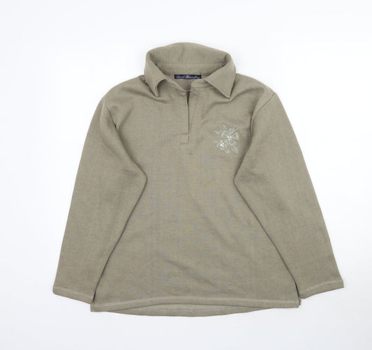 TJ Hughes Womens Green   Pullover Sweatshirt Size XL