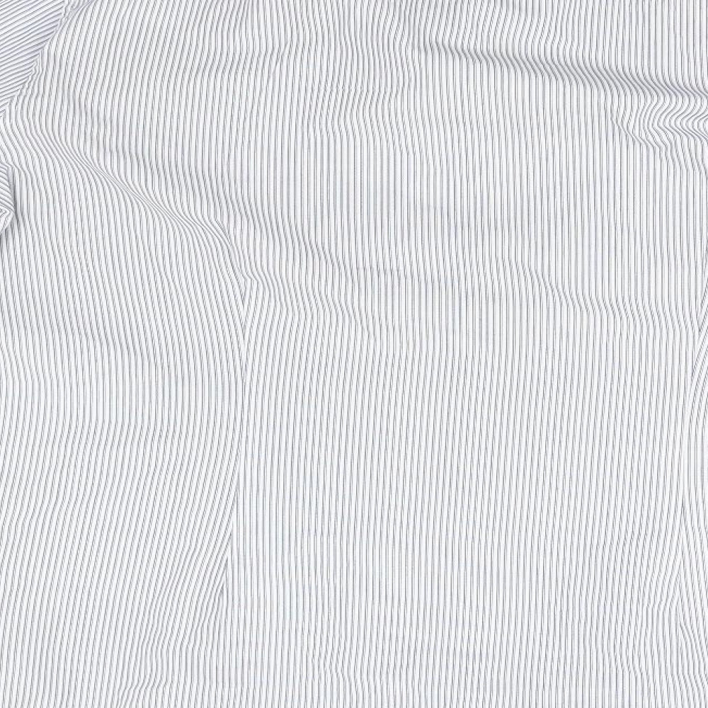 NEXT Mens Blue Striped   Button-Up Size 16