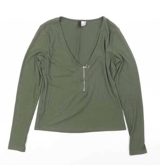 Divided by H&M Womens Green   Basic T-Shirt Size M