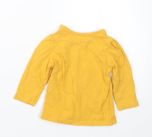 Nutmeg Girls Yellow   Basic T-Shirt Size 3-6 Months
