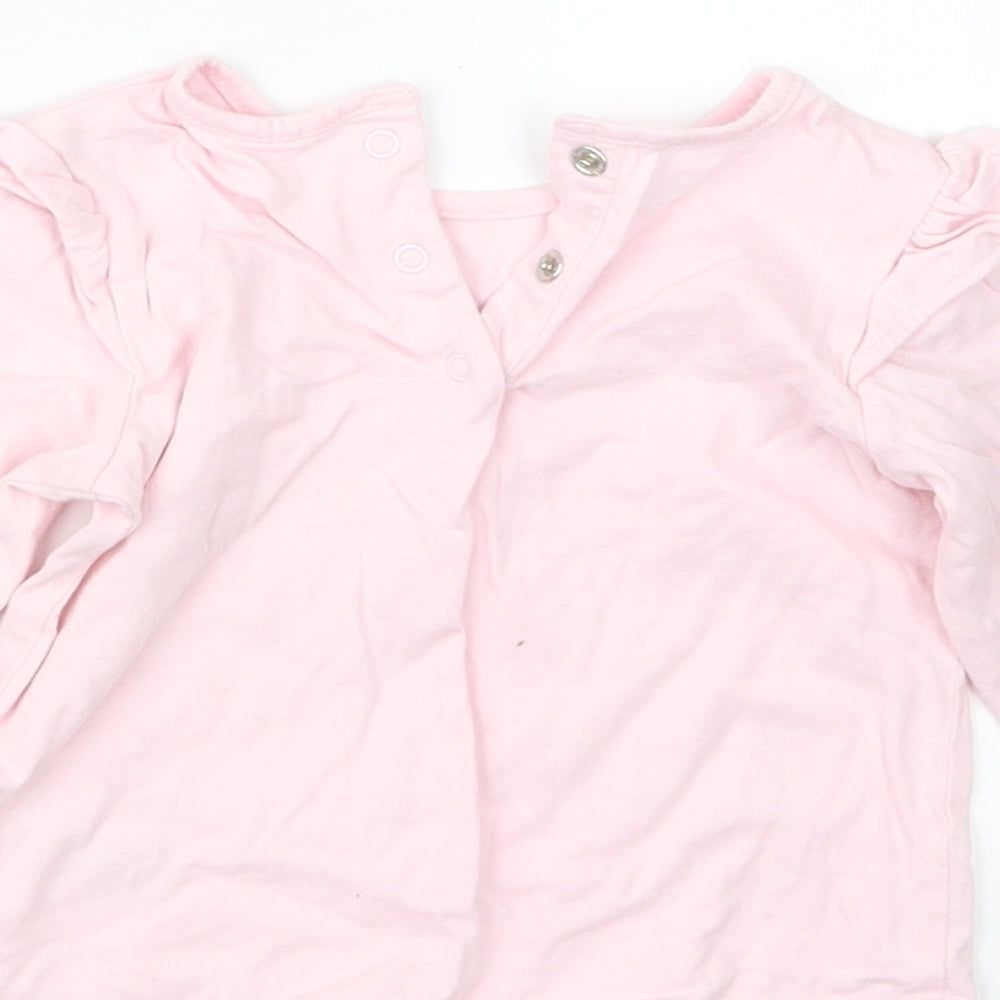 Matalan Girls Pink   Basic T-Shirt Size 6-9 Months