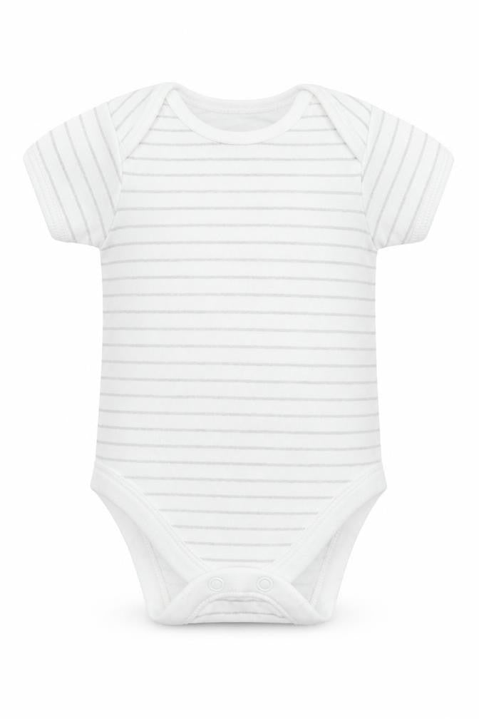 George Baby White Striped  Babygrow One-Piece Size 0-3 Months