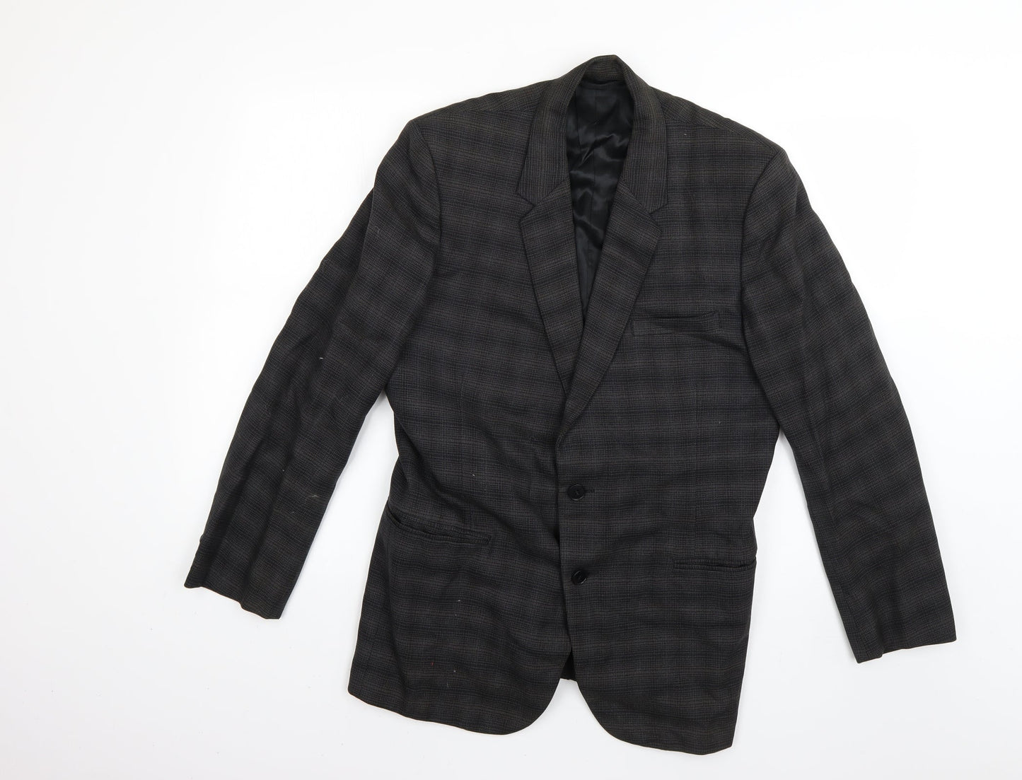Burton Mens Grey Check  Jacket Blazer Size 39