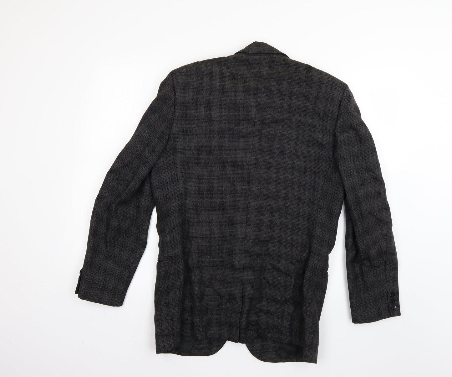 Burton Mens Grey Check  Jacket Blazer Size 39