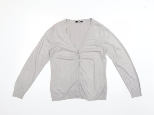 Marks and Spencer Womens Grey   Cardigan Jumper Size 10
