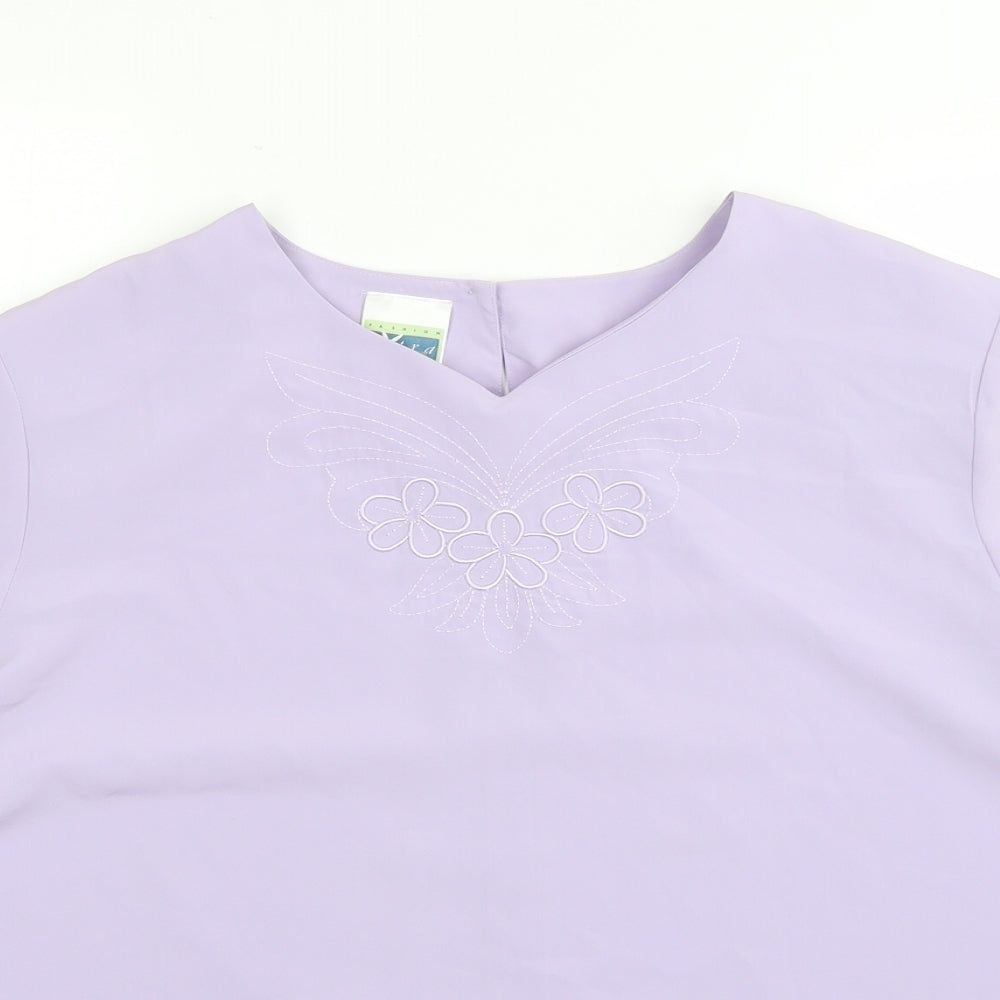 fashion collection Womens Purple   Basic Blouse Size 18