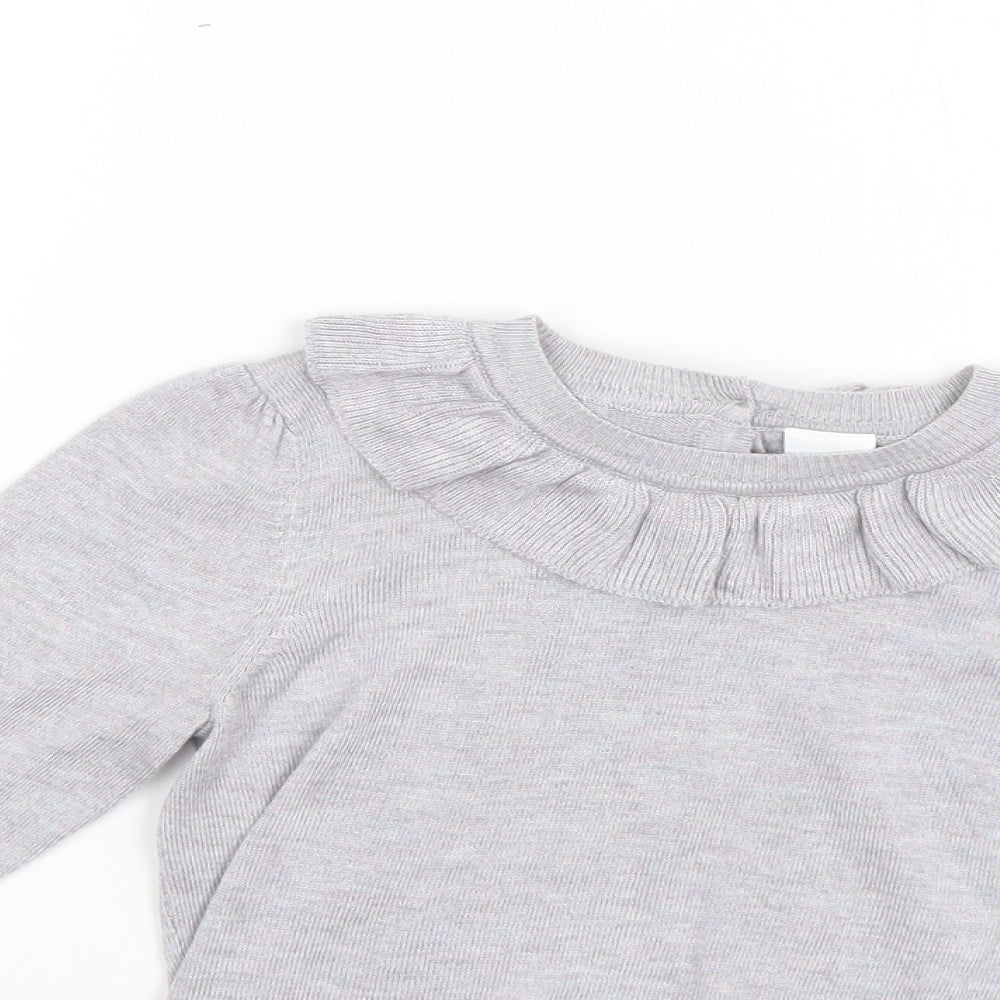 NEXT Girls Grey   Basic T-Shirt Size 5-6 Years