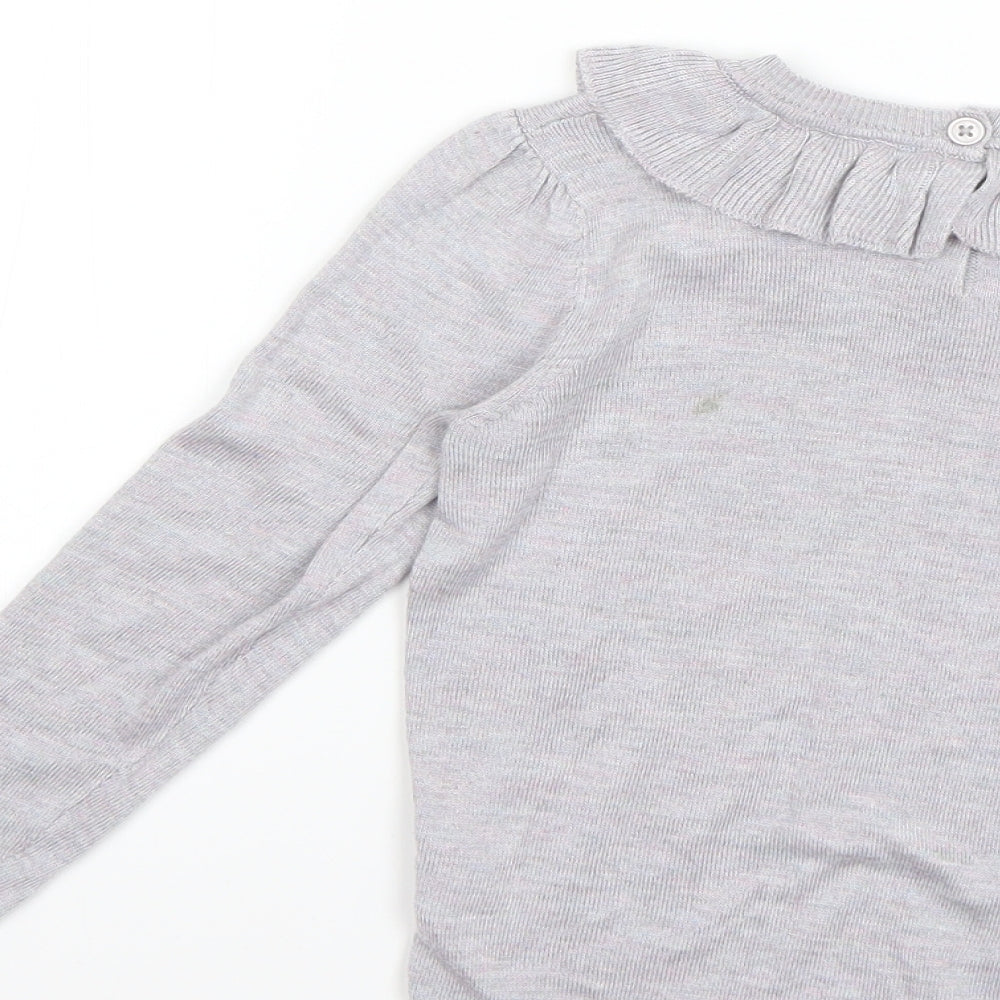 NEXT Girls Grey   Basic T-Shirt Size 5-6 Years