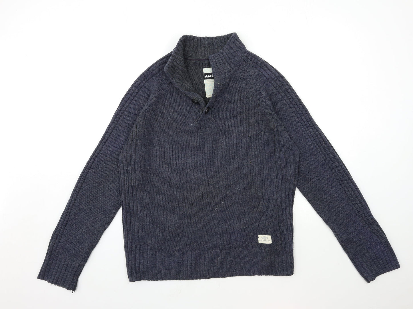 Heritage Mens Blue  Knit Pullover Jumper Size L