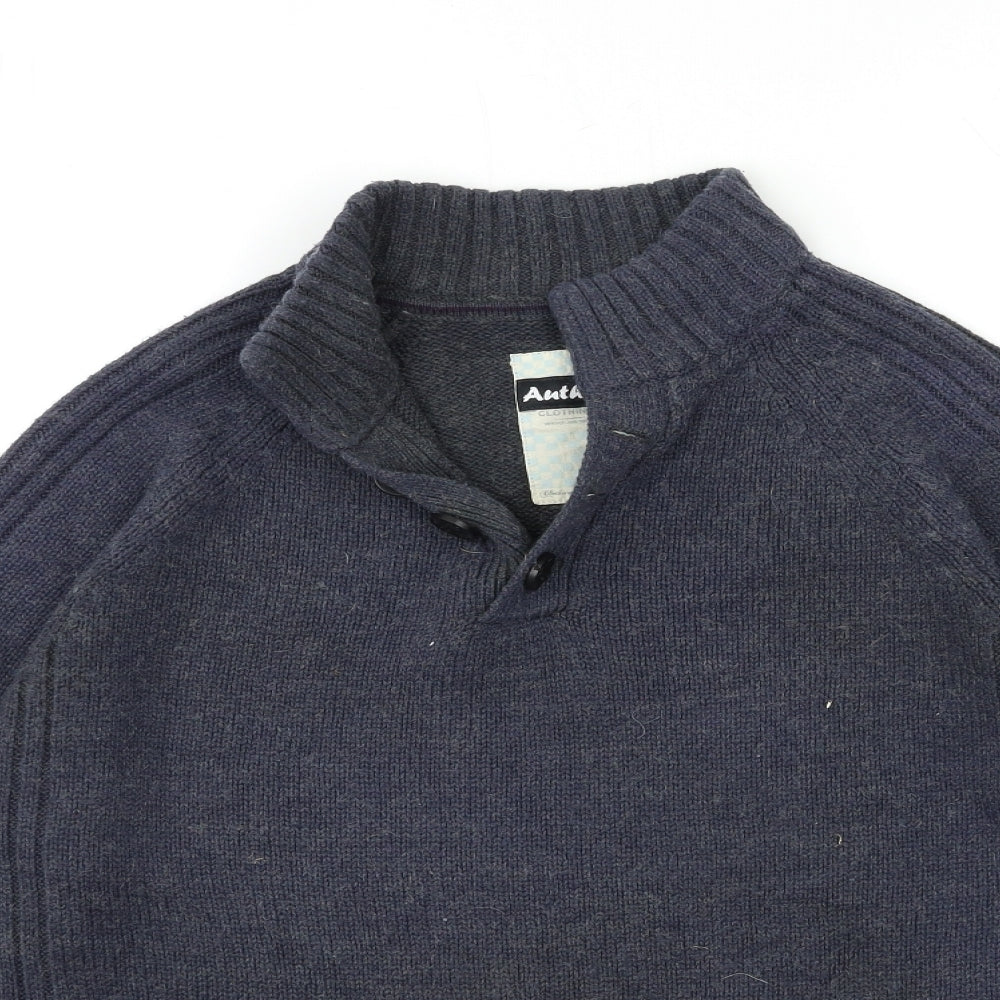Heritage Mens Blue  Knit Pullover Jumper Size L