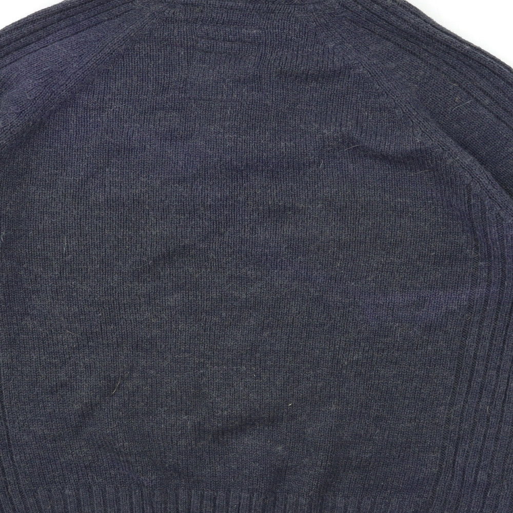 Heritage Mens Blue  Knit Pullover Jumper Size L