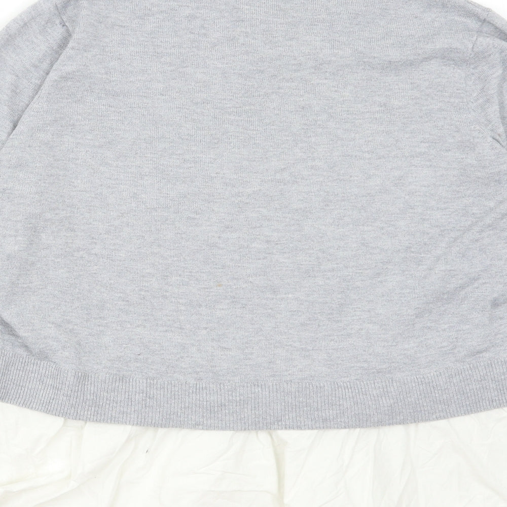 H&M Womens Grey  Knit Pullover Jumper Size L