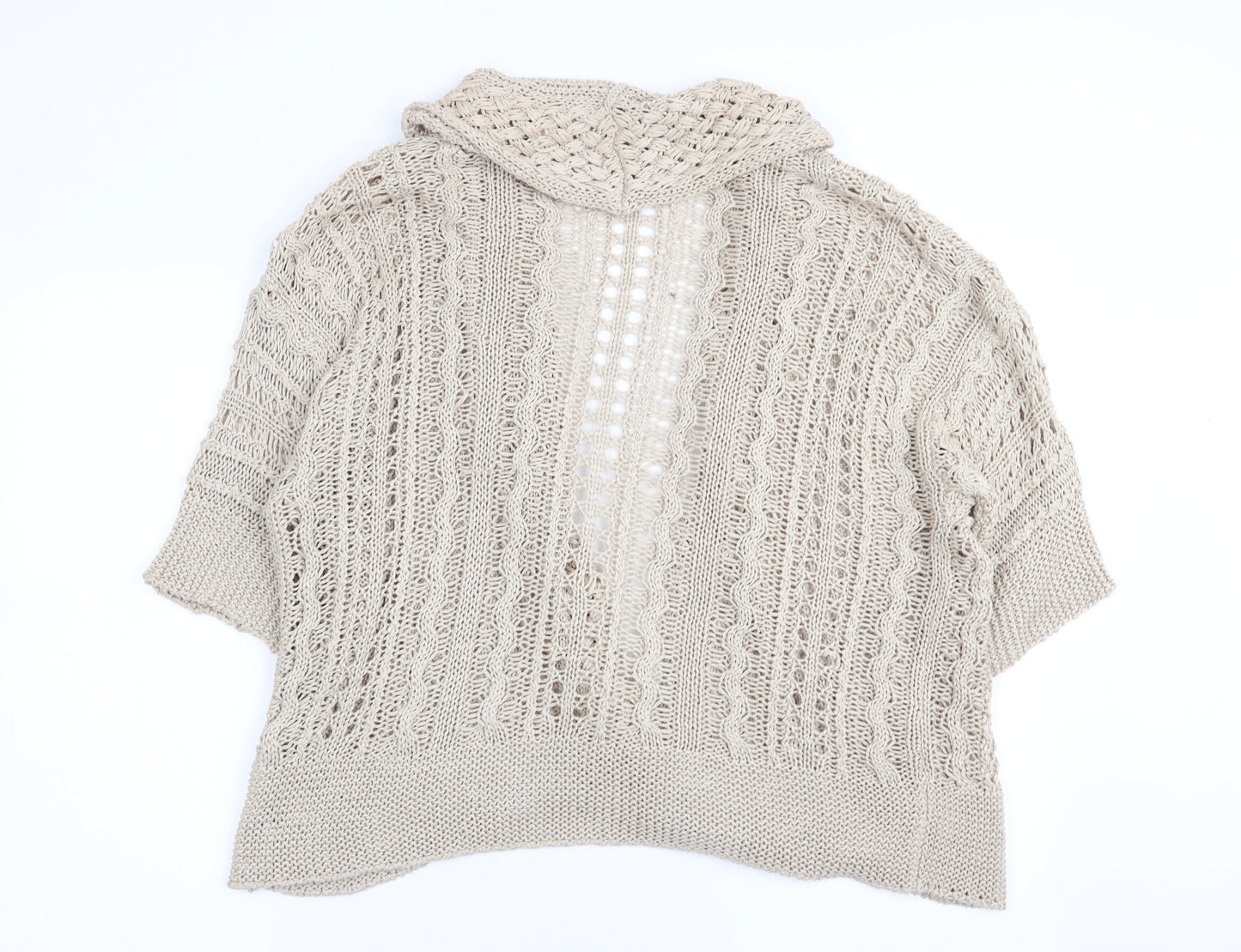 M&S Womens Beige   Cardigan Jumper Size 10