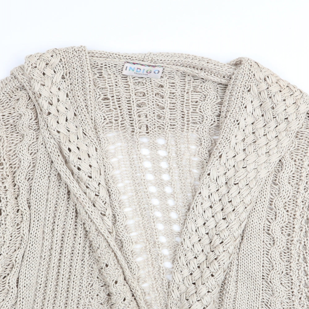 M&S Womens Beige   Cardigan Jumper Size 10