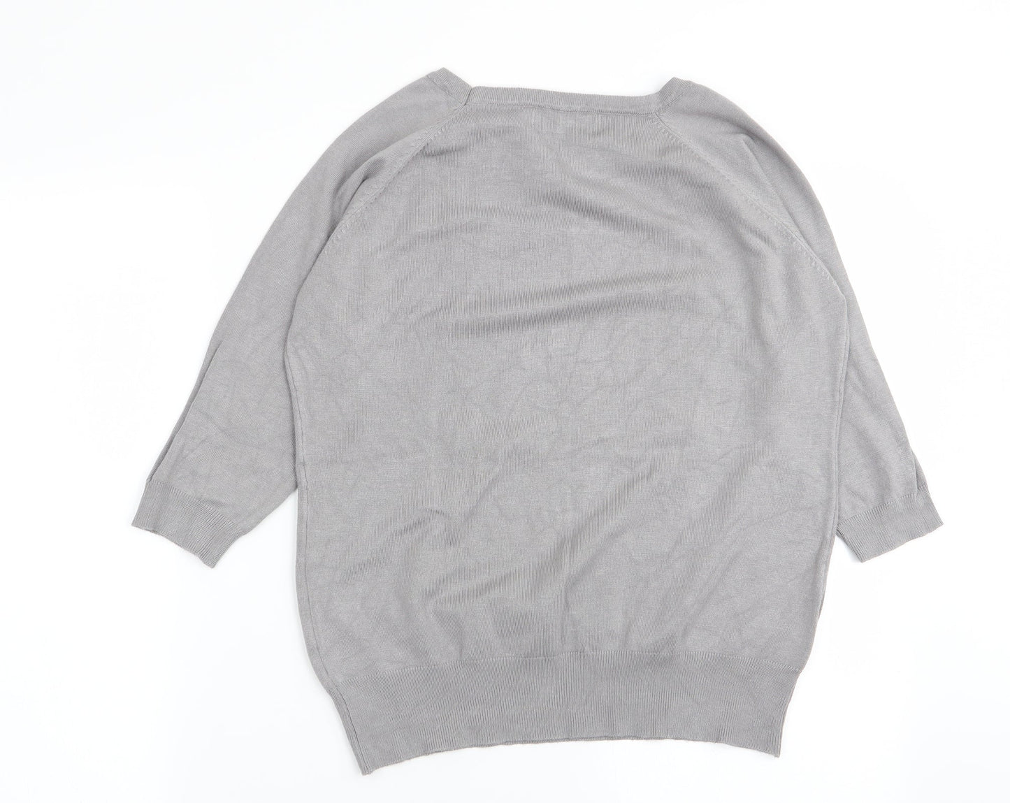 BASSINI Womens Grey   Basic T-Shirt Size M